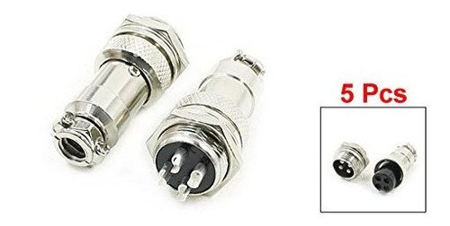 Uxcell 5 X Ac400v 5a 4 Pines 16mm Rosca Aviacion Circular Co 1
