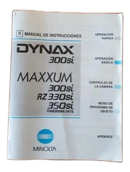 Manual En Español Minolta Dynax 300si, Maxxum 300si Ver Foto 0