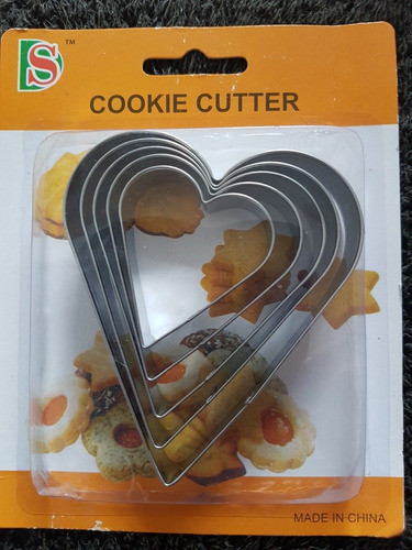 Cortador Masa Y Fonfant En Forma De Corazones Set De 5 0