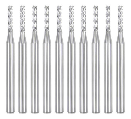 10 Piezas De Fresa De Carburo De 1.7mm Grabado, Fresa C... 0