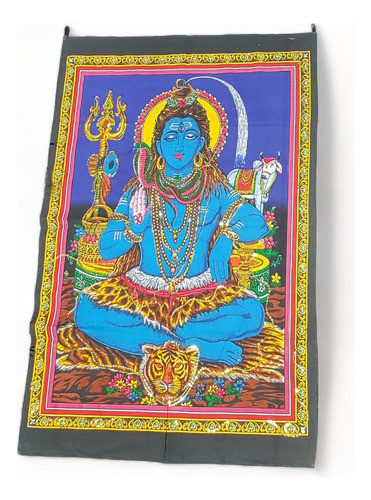 Tapiz Hindú Con Figura Ganesh Krishna,india Mundo Hindu 0