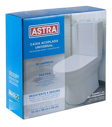 Caixa Descarga Acoplada Universal Astra Ca1 Original Branca 0