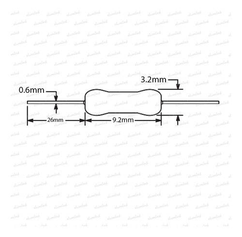 10 Resistencias 1/2w 0.5w Carbon 100 Ohm 100r 100e 5% 1