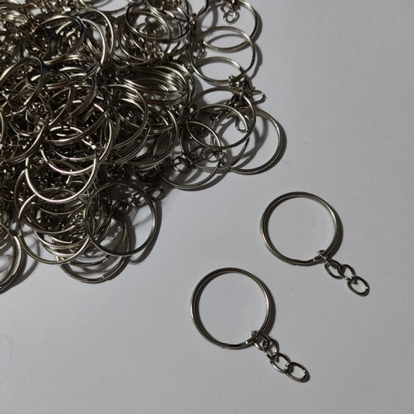 100u Argollas Sin Fin Con Cadena 25mm - Armado Artesanias 0