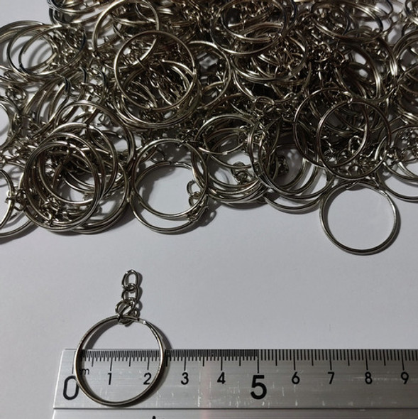 100u Argollas Sin Fin Con Cadena 25mm - Armado Artesanias 1