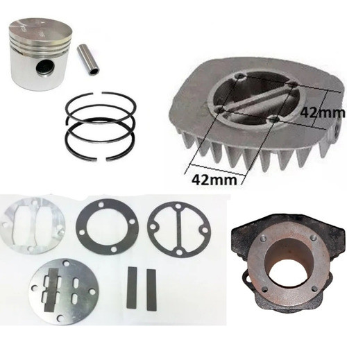 Kit Cilindro Piston Aros Juntas  Compresor 2hp 24 25 Lts 0