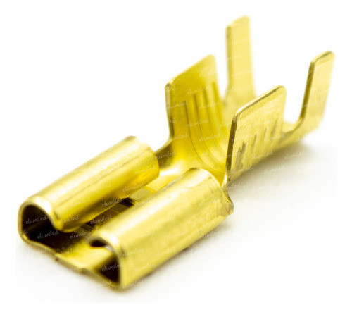 100 Terminales Ficha Pala Hembra 6.3mm Cable 2.5 A 6mm2 0