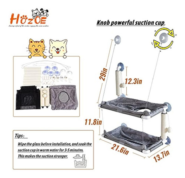 ~? Hozoe Ca T Window Perch, Una Gran Hamaca Para Gatos De Do 1