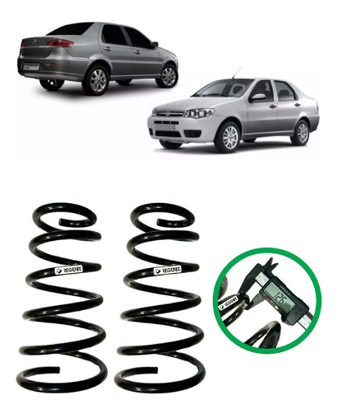 2 Molas Traseiras Reforçadas Gnv Gás Siena 2004 A 2012 0