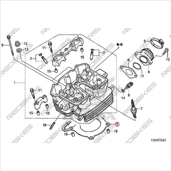 Junta Tapa Cilindro Honda Xre 300 Original Japon J1 1
