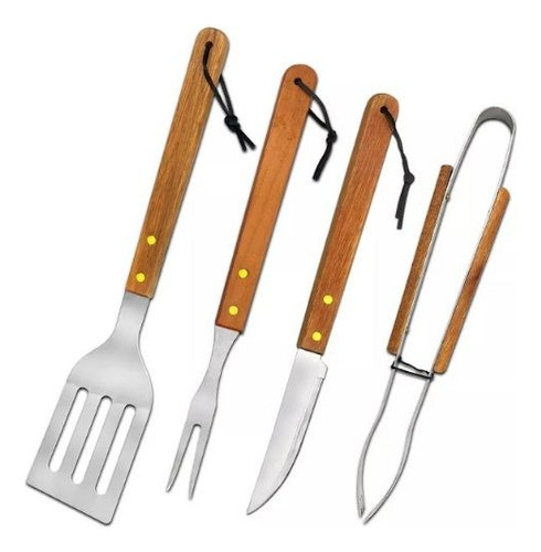 Set De Cubiertos Para Parrilla 4 Piezas 0