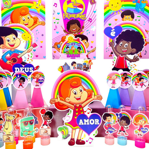 Kit Festa Pronto 3 Palavrinhas Parabéns *78 Itens* 0