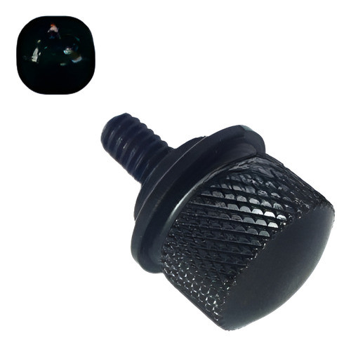 Un Tocho Negro Aluminio Perno De Asiento Trasero Para Harley 0