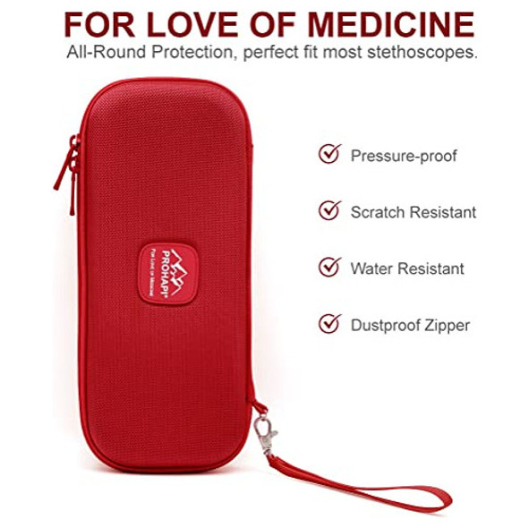 Estuche Rigido Para Estetoscopio Prohapi - Rojo 1