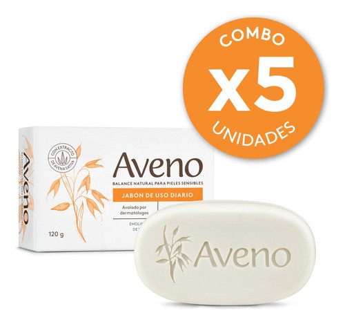 Kit X5 Aveno Jabón Compuesto Piel Sensible 1