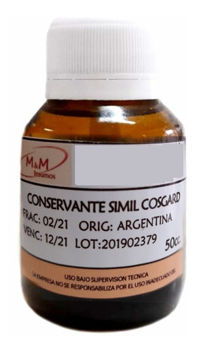 Conservante Cosmetica Natural Simil Cosgard X 50 Cc 0