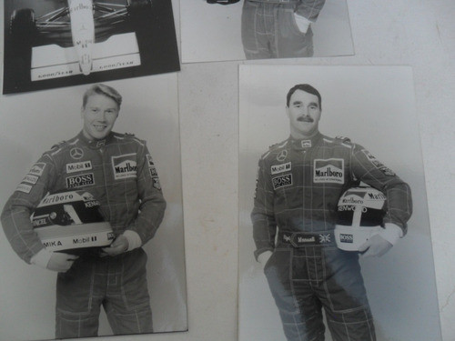 4 Foto Antigua Auto Mclaren Nigel Mansell F1 Formula Uno 1