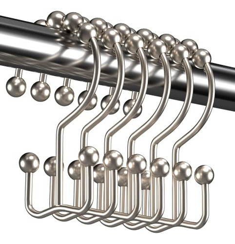 Ganchos Dobles Para Ducha Metal Antioxidante 12 Unidades 0