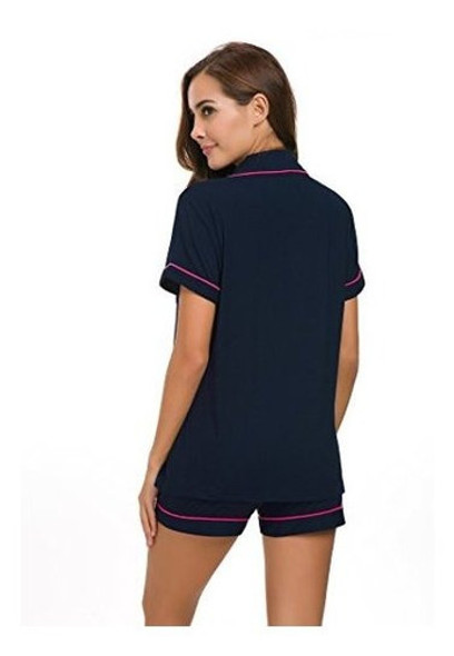 Sioro Pijama Corto Para Mujer De Algodon Modal De Manga Cort 1 Sioro Pijama Corto Para Mujer De Algodon Modal De Manga Cort 1