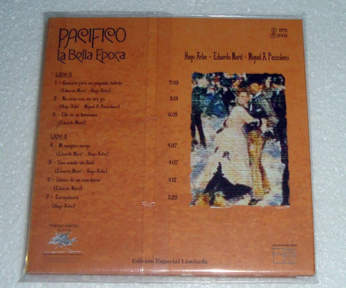 Pacifico La Bella Epoca Cd Nuevo Dylan Marti / Kktus 1