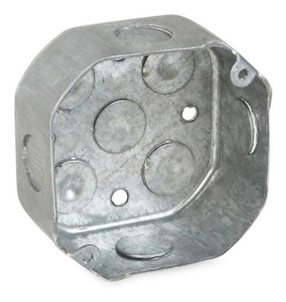 Caja De Luz De Hierro Octogonal Grande Galvanizada 0