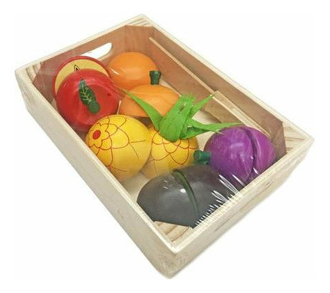 Set De 5 Frutas De Madera Para Cortar Con Cuchillo Cksur0617 1