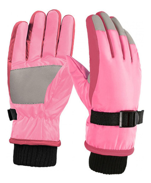 Crianças Luvas De Neve Luvas De Esqui À Prova De Rosa 0