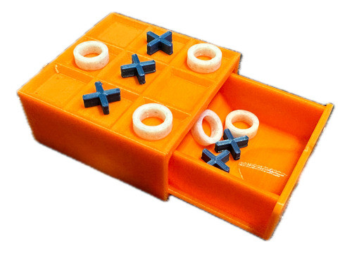 Juego De Mesa Impreso En 3d Ta Te Ti Naranja C/cajon | Egc® 0