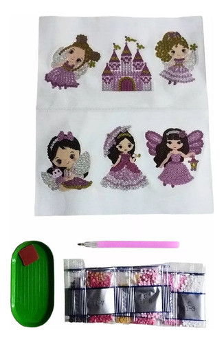 Kit Pintura De Diamante Stickers Hadas 0