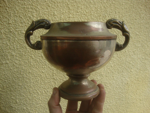 T-antiguo Copon Osiris En Bronce 20 X 14 Diam. X 14,2 Alto 0