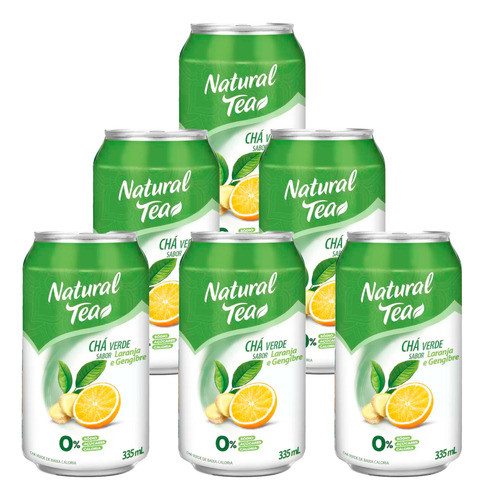 Chá Verde Natural Tea Laranja E Gengibre 335ml 6 Unidades 0