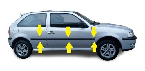 Vw Gol 3p 2013 Baguetas Laterales(44mm) 6piezas Rapinese 0
