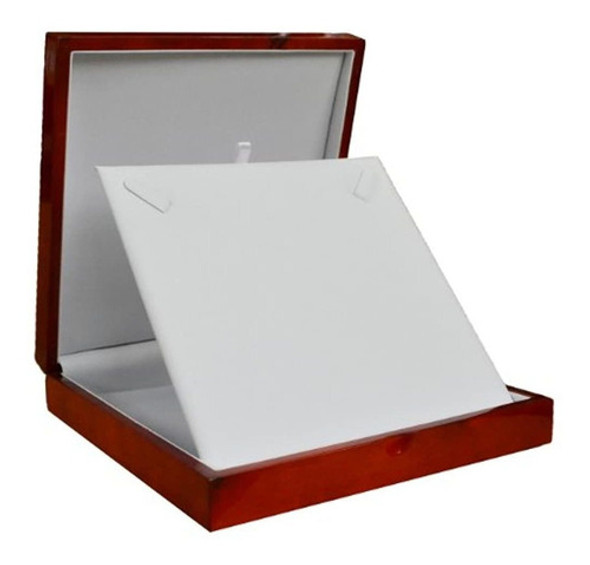 Caja De Regalo De Joyeria De Collar De Madera De Cerezo 1