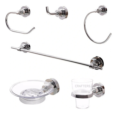 Combo Aqualaf De Accesorios Para Baño - Napoli - 6 Piezas 0