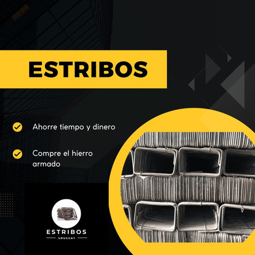 100 Estribos De 10x10 6 Mm Liso Construccion - Obra 1