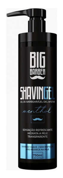 Shaving Gel De Barbear Big Barber 750ml Menthol Barba 9 Unid 1 Shaving Gel De Barbear Big Barber 750ml Menthol Barba 9 Unid 1