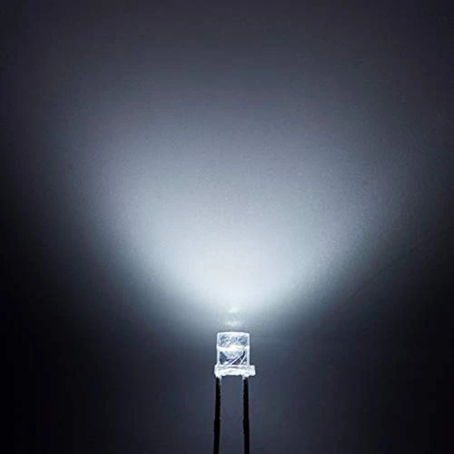 Chanzon 100 Luces De Diodo Led Blancas De 3 Mm (clear Flat T 1