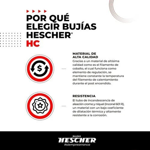 Bujía Precalentamiento Hu-601 Hescher Ford Ranger 1 Bujía Precalentamiento Hu-601 Hescher Ford Ranger 1
