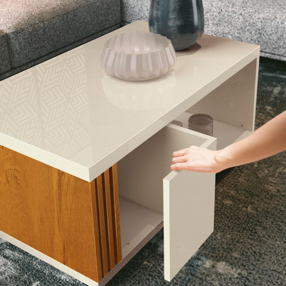 Mesa De Centro Prática Off White Cedro 17955 Edn 1 Mesa De Centro Prática Off White Cedro 17955 Edn 1