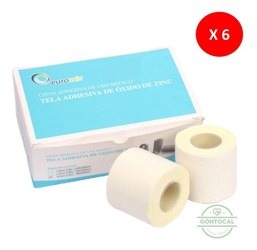 Caja X 6 Cintas Hospitalarias De Oxido De Zinc 5 X 9 Mts 0