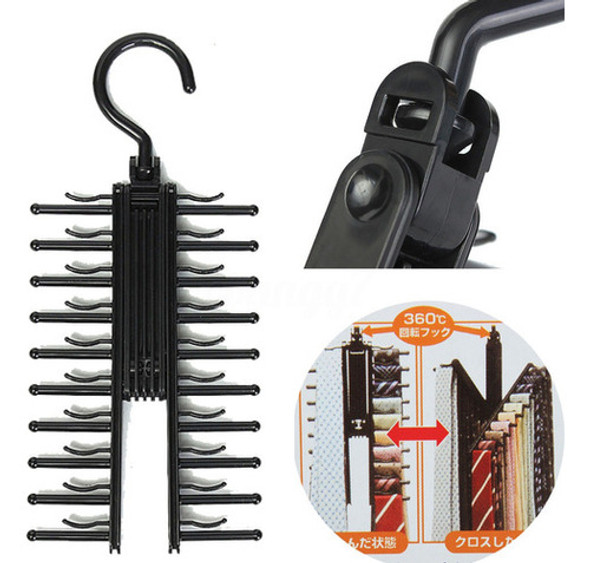 2pcs Suspensión Tie Corbata Organizador Rack Antideslizante 1