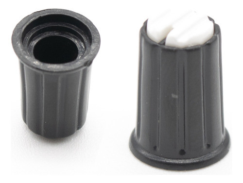 20 Perillas Potenciometro Blancas 12mm Alto X 16mm Estriado 0