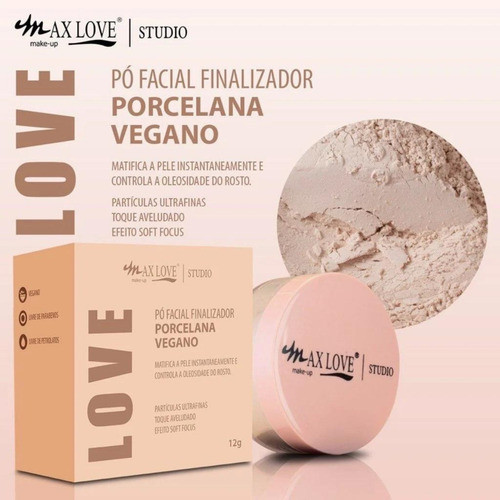 Pó Solto Finalizador Porcelana Vegano - Max Love 1