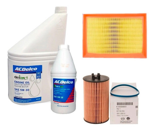 Combo Filtro Aire Aceite + 5w30 Chevrolet Tracker 1.8 2017 0