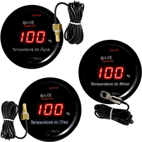 Medidor Marcador Temperatura Agua E Oleo Motor + Bloco Carro 0