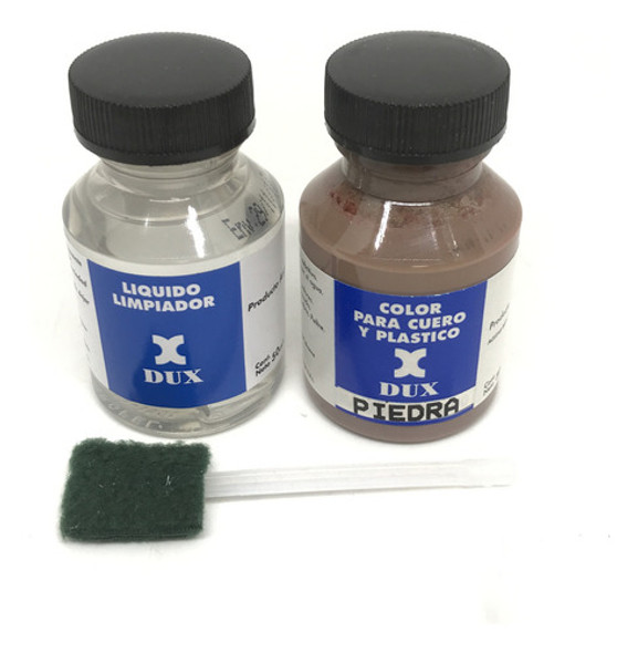 Pintura Cueros Y Plásticos Dux. Kit Completo. Color Piedra 1