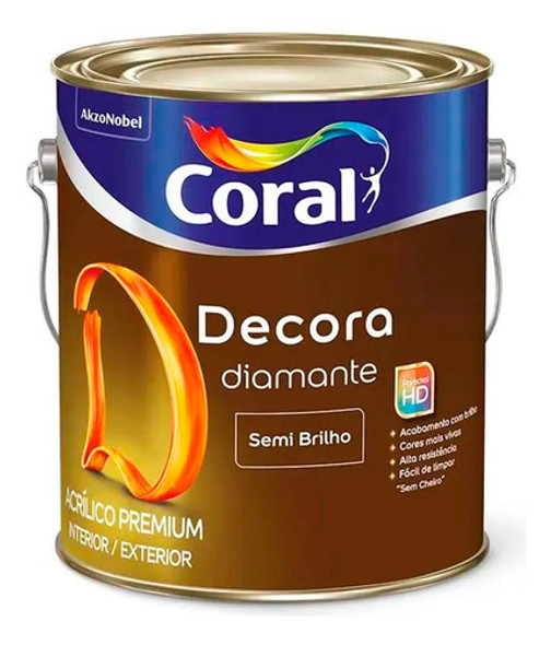 Tinta Acrílica Premium Decora Diamante- Cascalho 3,2 Litros 0