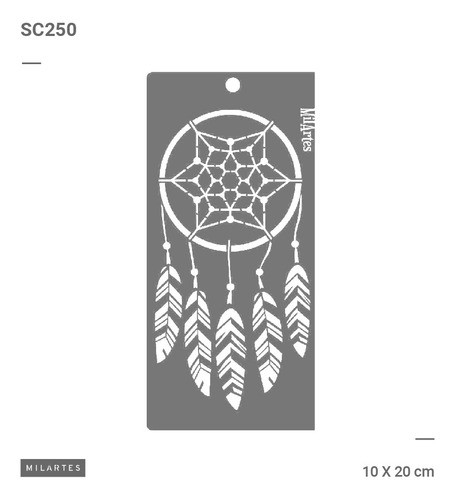 Stencil Plumas Decorativo Milartes Plantilla Sc 250- 10x20cm 0