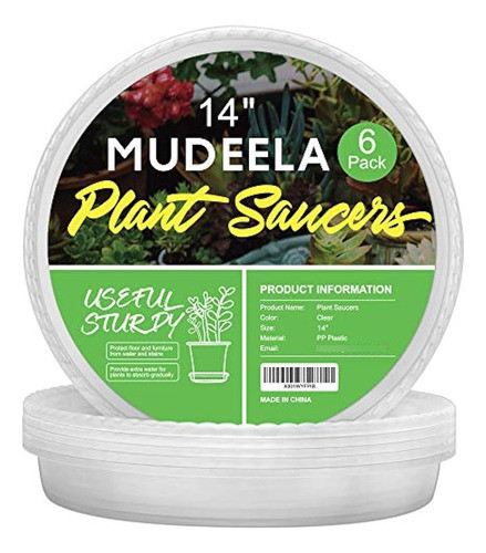 Mudeela Paquete De 6 Platillo Para Plantas De 14 Pulgadas, B 0