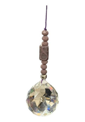 Protetor Ambiente Cristal Facetado Nanã Lilás 40 Mm 0